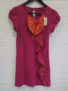 Ted Baker Pink Mini Dress with Orange Ruffle Bow